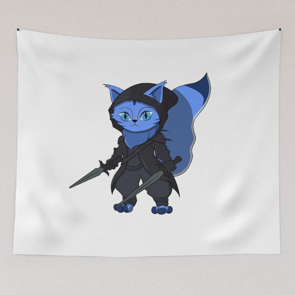 Item preview, Cute Blue Rogue Cartoon Cat designed and sold by DrisT-Graphics.