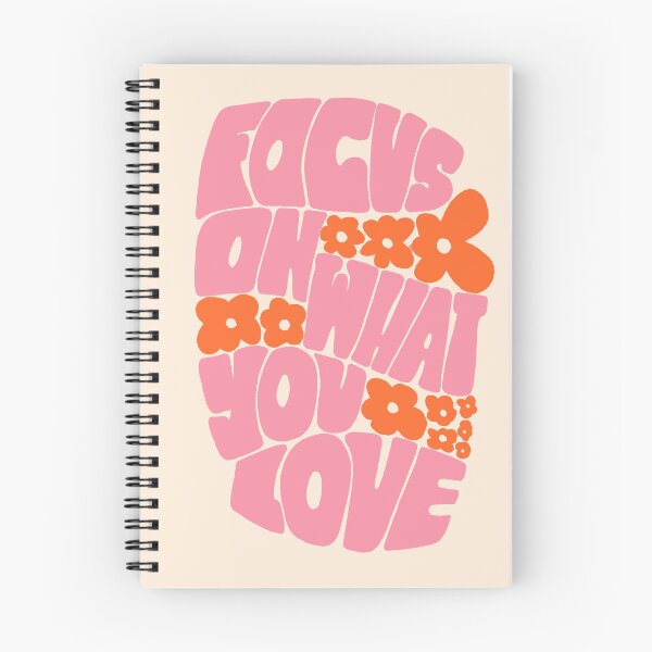 Item preview, Focus on what you love lettering - pink designed and sold by AnniBoDesign.