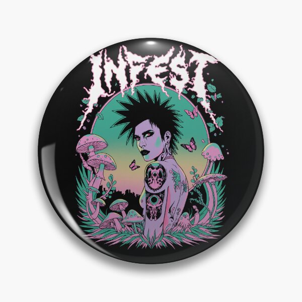 Item preview, Infest Punk Goth Psychedelic Mushroom Woman designed and sold by Mystikos Art.