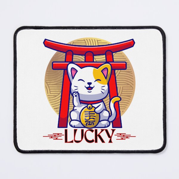 Item preview, Maneki Neko Japanese Lucky Cat Cute Happy Raised Paw designed and sold by BeansHotTees.