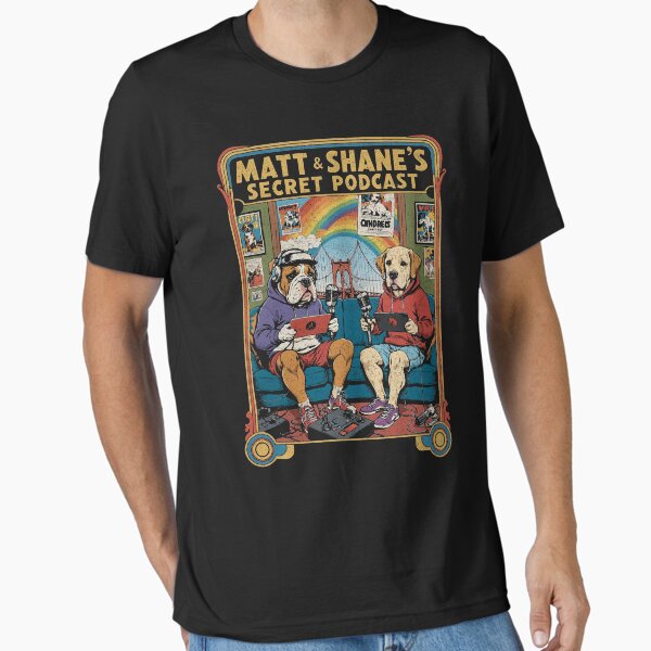 Vista previa del artículo con la obra «Podcast secreto de Matt y Shane Dawgs», diseñado y vendido por Mystikos Art.