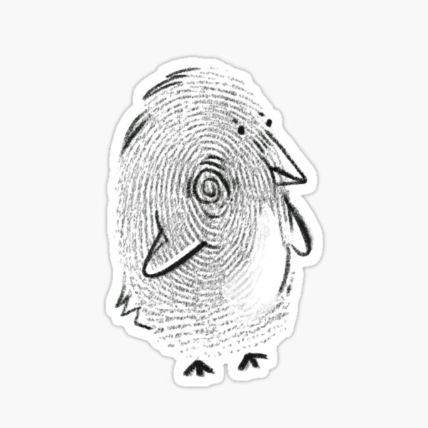 Aperçu de l'œuvre Empreinte digitale Pingouin créée et vendue par Heart4Brain_Art.