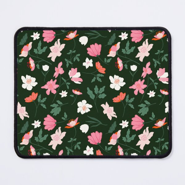 Item preview, pink and white floral pattern designed and sold by AnniBoDesign.