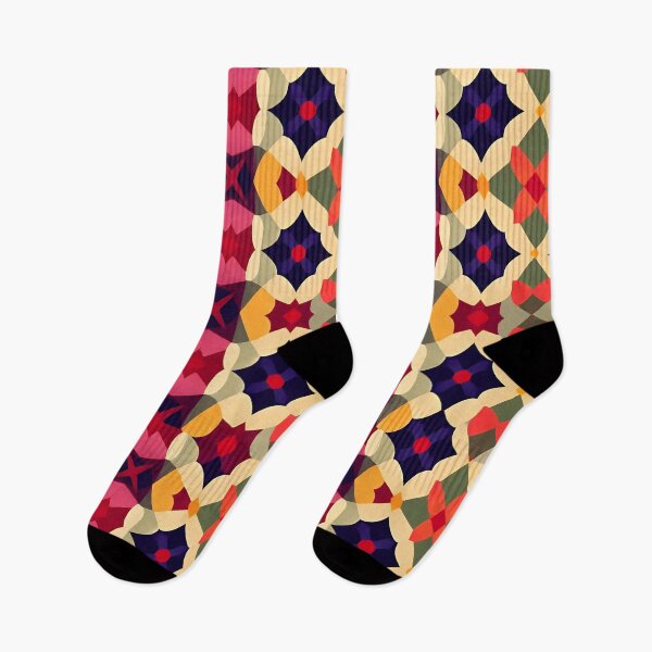 Item preview, Red, black and blue flat colored decorations designed and sold by malik-modern-de.