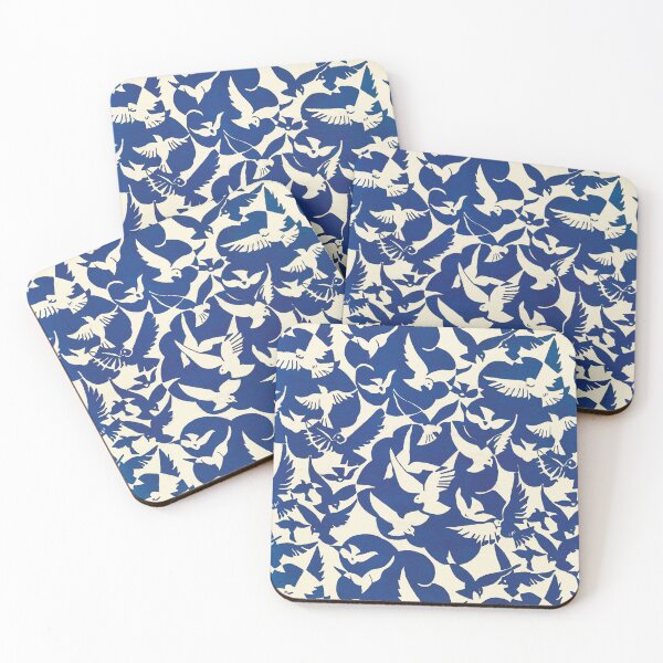 Item preview, Pigeons In White And Blue 1928 designed and sold by capotees.