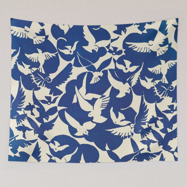 Item preview, Pigeons In White And Blue 1928 designed and sold by capotees.