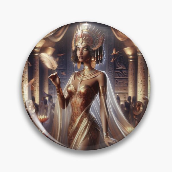 Item preview, Majestic Egyptian Goddess Maat Ancient Mythology Art Spiritual Decor Divine Feminine Design Justice and Truth Symbolism designed and sold by AnalajiaDesigns.