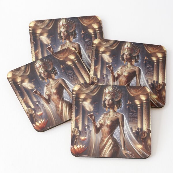 Item preview, Majestic Egyptian Goddess Maat Ancient Mythology Art Spiritual Decor Divine Feminine Design Justice and Truth Symbolism designed and sold by AnalajiaDesigns.