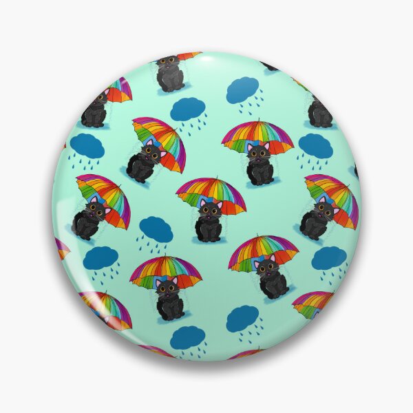 Item preview, Colourful umbrella kitty  designed and sold by SlothPrints.