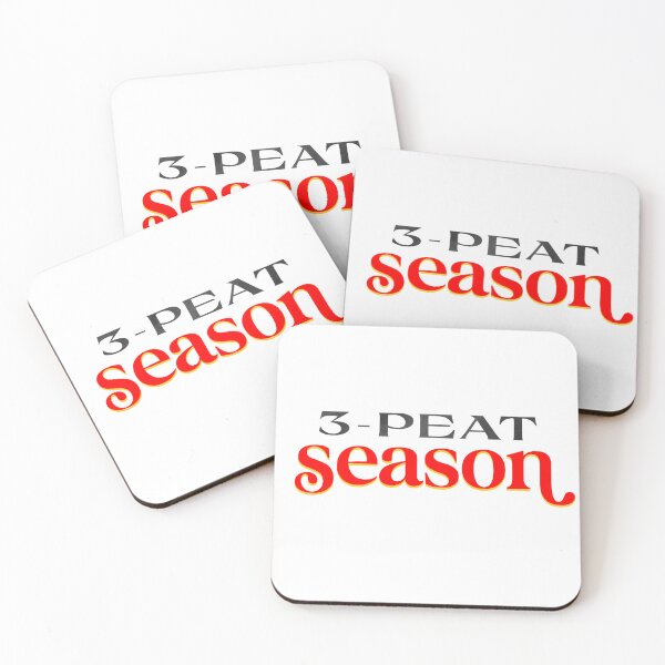 Item preview, 3-Peat Season Red, Black, and Mustard Yellow Motivational Football Fan Design designed and sold by Stickers by @molllyclare.