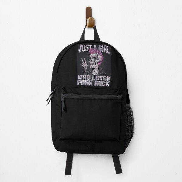 Item preview, Vintage and distressed "Just a Girl Who Loves Punk Rock" Funny Punk Rock T-Shirt designed and sold by paulo silveira.
