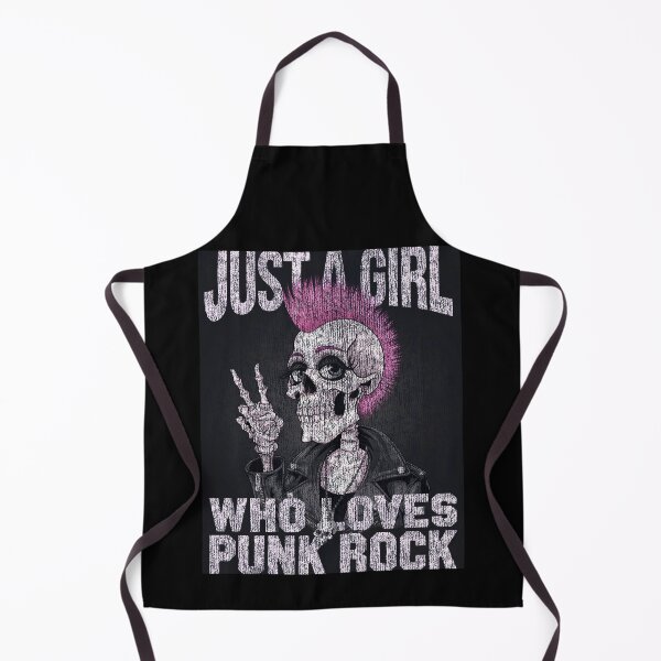 Item preview, Vintage and distressed "Just a Girl Who Loves Punk Rock" Funny Punk Rock T-Shirt designed and sold by paulo silveira.