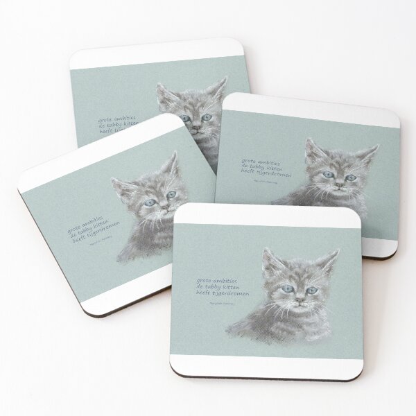 Item preview, Big Dreams Cats Haiku Dutch hand painted pastel painting designed and sold by KarenKaspar.