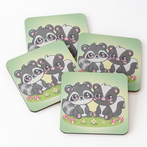 Item preview, Just A Skunk And Racoon Being Best Friends designed and sold by FerntasticArt.
