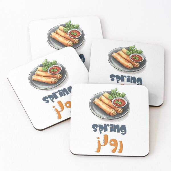 Item preview, Spring Rolls | Crunch into a Fresh, Flavorful Asian Adventure – Packed with Crisp Veggies and Dips- سبرنغ رولز مقالي designed and sold by FUNqoosh.