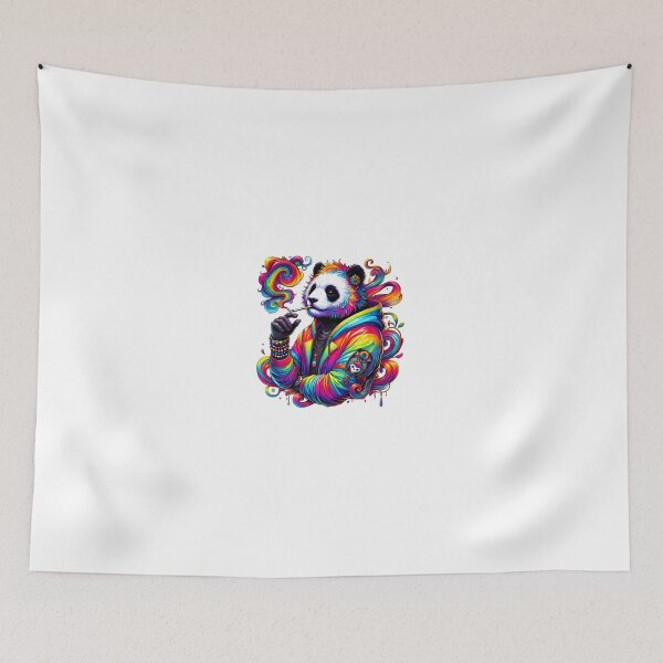 Item preview, Rebellious Panda Smoking in Anime Style designed and sold by DigitalDream-1.