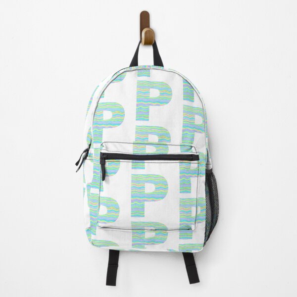 Item preview, Letter P Neon Wavy Stripe Pattern Monogram Initial designed and sold by theartofvikki.