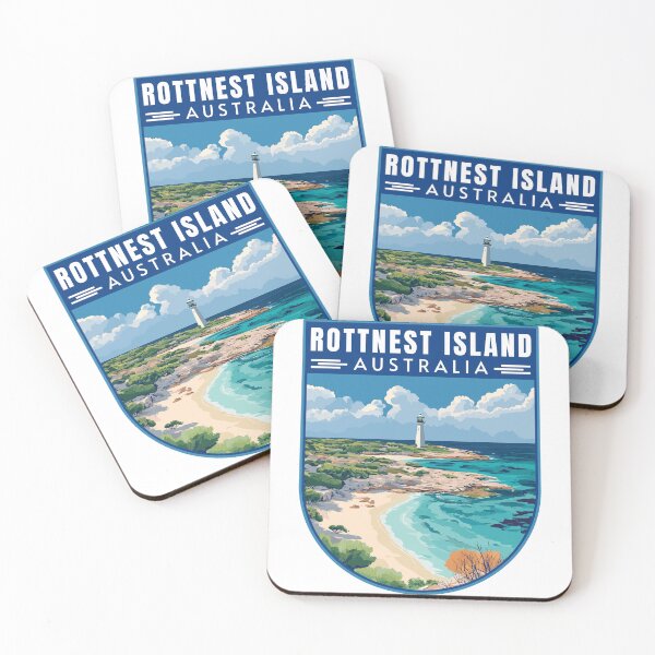 Item preview, Rottnest Island in Western Australia Retro Travel Art Landscape designed and sold by MaateoDesign.