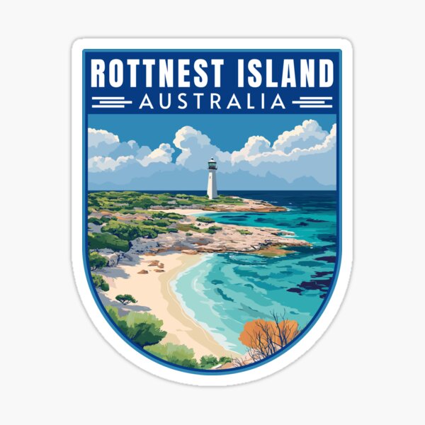 Item preview, Rottnest Island in Western Australia Retro Travel Art Landscape designed and sold by MaateoDesign.