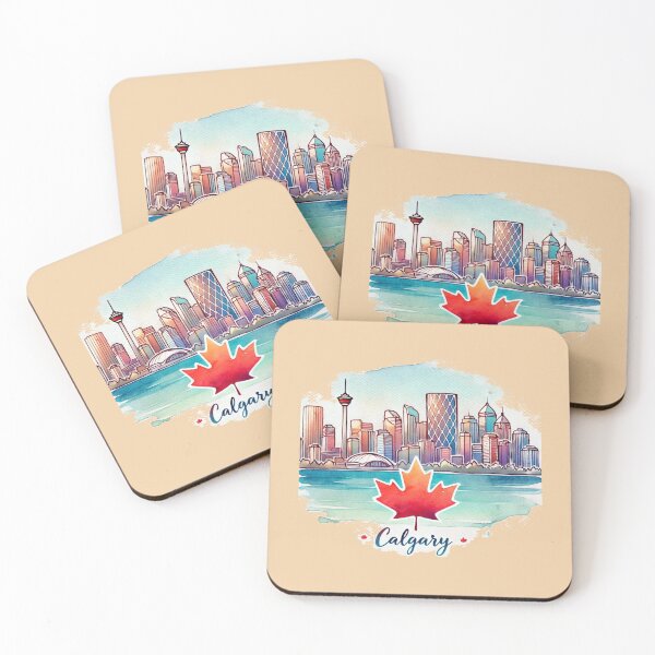 Item preview, Calgary's Most Stunning View - Minimalist Outline Illustration,  designed and sold by PaintMeWorld.