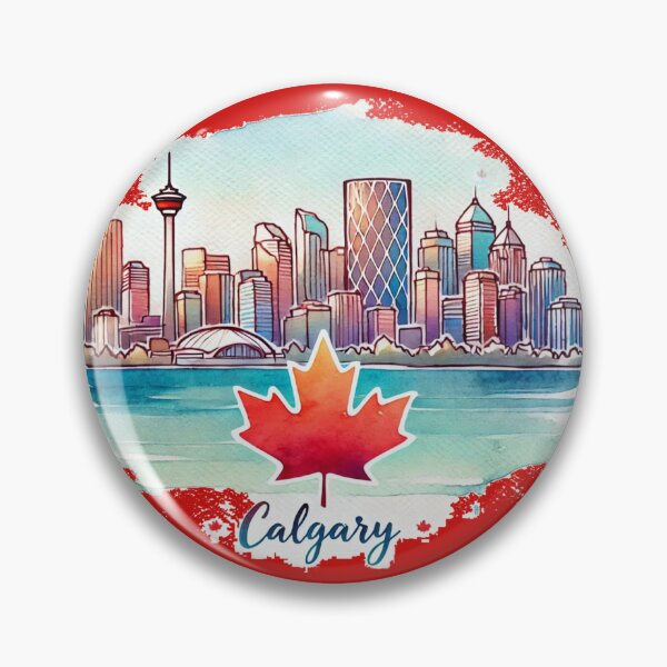 Item preview, Calgary's Most Stunning View - Minimalist Outline Illustration,  designed and sold by PaintMeWorld.
