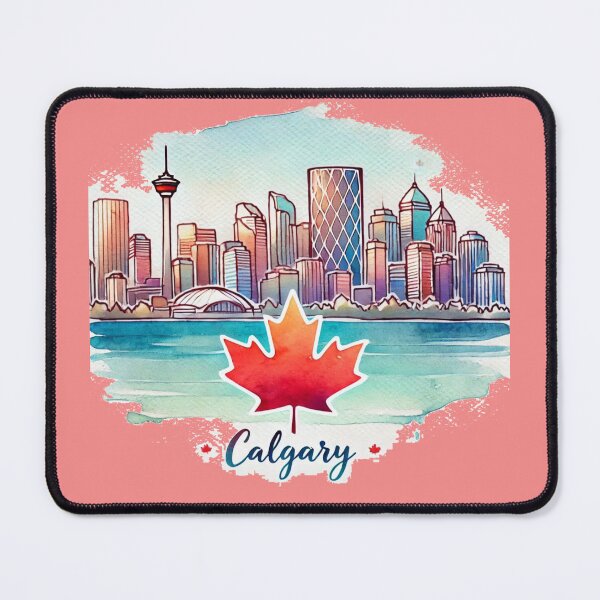 Item preview, Calgary's Most Stunning View - Minimalist Outline Illustration, designed and sold by PaintMeWorld.