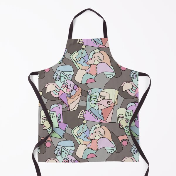 Item preview, Cubist Style Lovers In Muted Rainbow Colors designed and sold by Unhinged Heather.