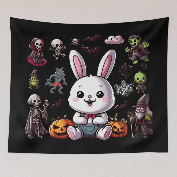 Item preview, Enchanted Halloween Whimsy: A Bunny’s Magical Night Out designed and sold by jglobal360.