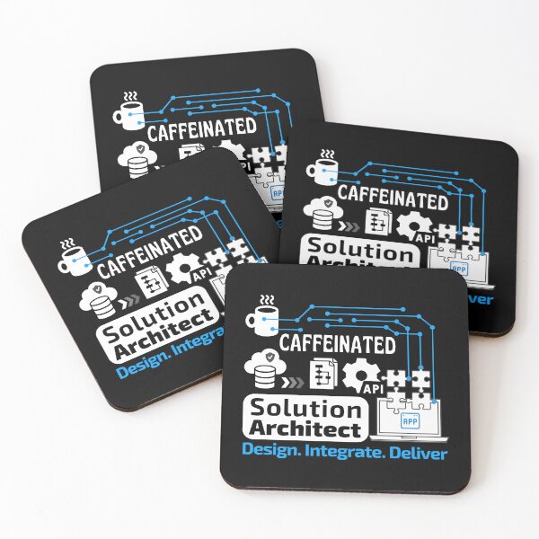 Item preview, Caffeinated Solution Architect. Design. Integrate. Deliver | White & Black Font designed and sold by FocusChillax.