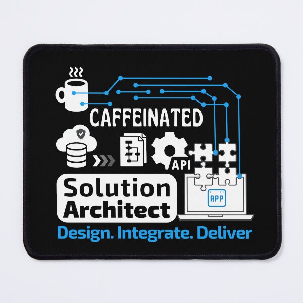 Item preview, Caffeinated Solution Architect. Design. Integrate. Deliver | White & Black Font designed and sold by FocusChillax.