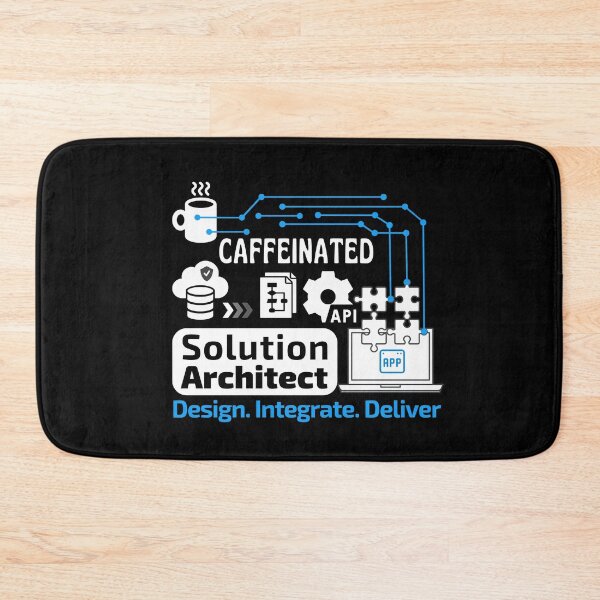 Item preview, Caffeinated Solution Architect. Design. Integrate. Deliver | White & Black Font designed and sold by FocusChillax.