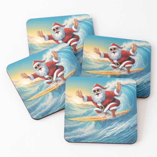 Item preview, Surfing Santa Claus on Vacation designed and sold by FroggyFly Designs.