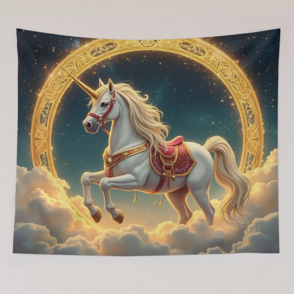 Item preview, Majestic Guardian Unicorn of the Sacred Golden Halo 2 designed and sold by Fantasy Horseys.