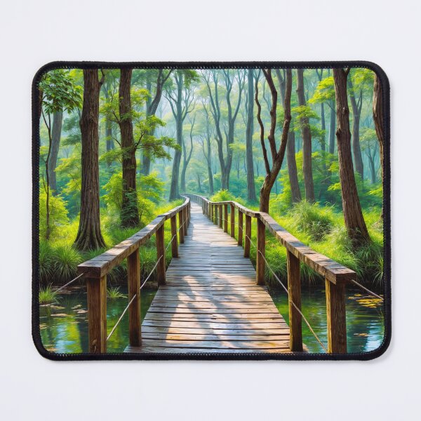 Item preview, Serene Forest Bridge – A Gateway to Nature designed and sold by Fikuall.