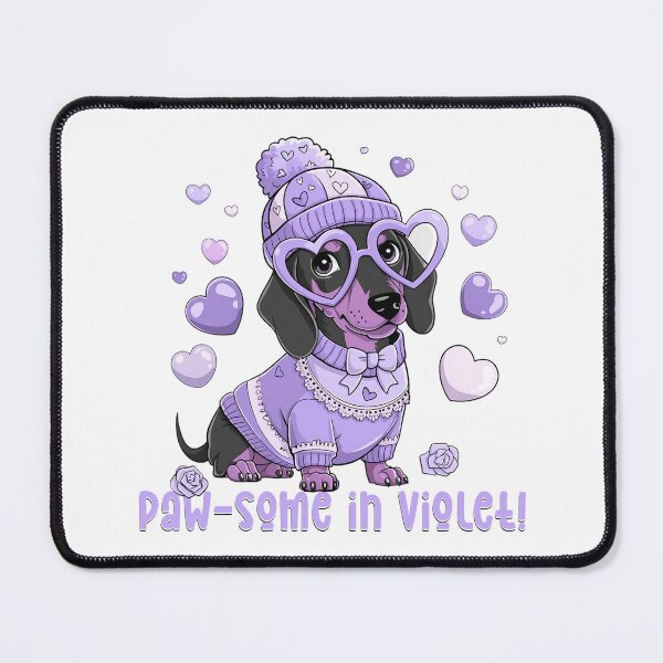 Item preview, PAW-SOME IN VIOLET Dachshund Valentine's Day designed and sold by OLAIZA.