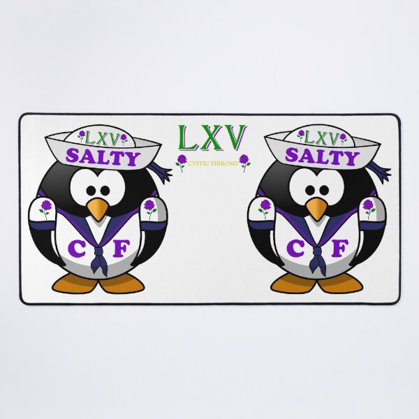 Item preview, Salty The Sixty-Five Roses Penguin: A Real Champion, Sporting A LXV Hat For Cystic Fibrosis Awareness. designed and sold by Oaks Creations.
