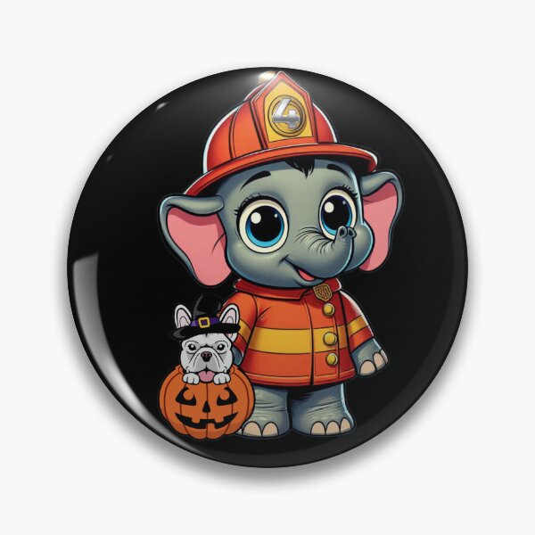 Item preview, Heroic Halloween: The Firefighting Elephant & His Canine Companion designed and sold by jglobal360.