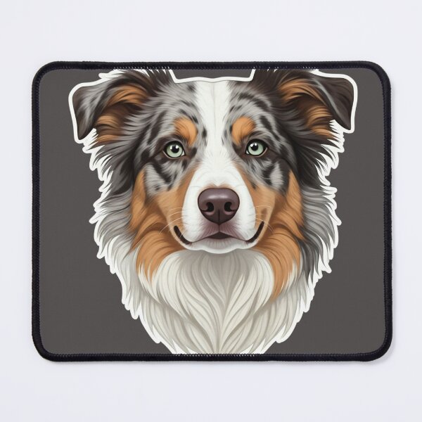 Item preview, Blue merle tricolor Border Collie face designed and sold by 1 ilustração.