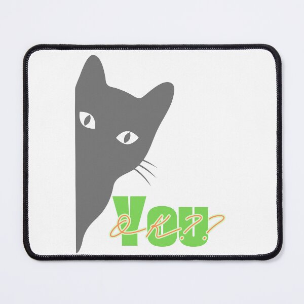 Item preview, You Ok?? grey-green - Cat Lovers Dream designed and sold by TIPJ.