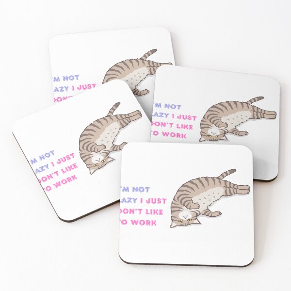 Item preview, Lazy Cat's Motto designed and sold by 7inthebeezness.