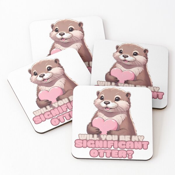 Item preview, Will You Be My Significant Otter? Valentine's Day Cute Animal Pun designed and sold by CreatureZDesign.