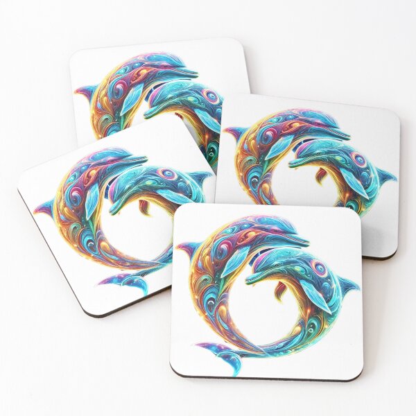 Item preview, Colorful Lovable Dolphins designed and sold by GloriousArtSKD.