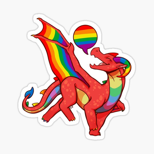 Artikel-Vorschau von Gay-Pride-Flaggen-Drache (2. Ausgabe), designt und verkauft von Art of Keymintt.