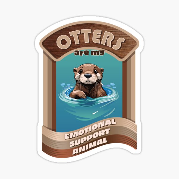 Item preview, Otter – Tier zur emotionalen Unterstützung designed and sold by CuriousCurios.