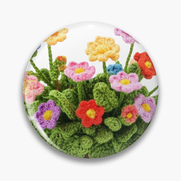 Item preview, Crochet flower basket designed and sold by traceyholzapfel.