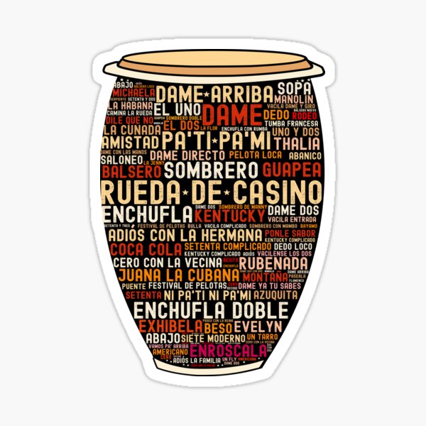 Item preview, Rueda De Casino On Conga Drum | Cuban Salsa Dancing Moves - Shades of Brown designed and sold by PearlMoonGrapes.