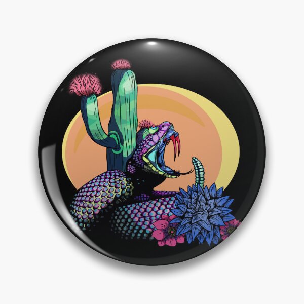 Item preview, Psychedelic Trippy RattleSnake - Desert Cactus Sunset designed and sold by iduzarts.