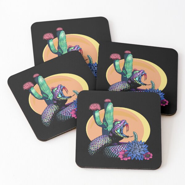 Item preview, Psychedelic Trippy RattleSnake - Desert Cactus Sunset designed and sold by iduzarts.