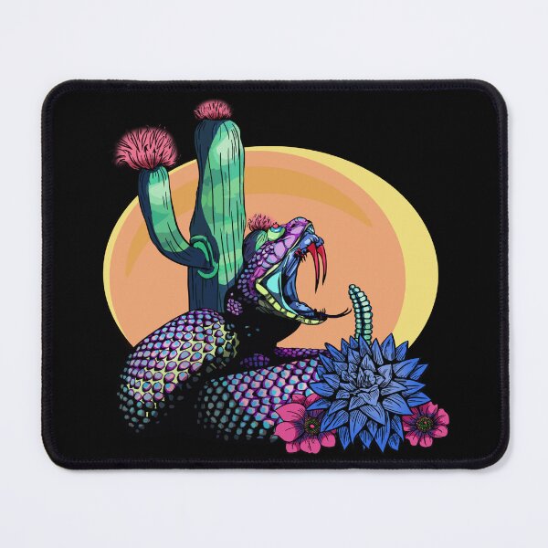 Item preview, Psychedelic Trippy RattleSnake - Desert Cactus Sunset designed and sold by iduzarts.
