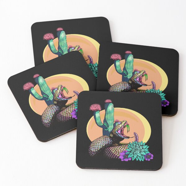 Item preview, Psychedelic Trippy RattleSnake - Desert Cactus Sunset designed and sold by iduzarts.